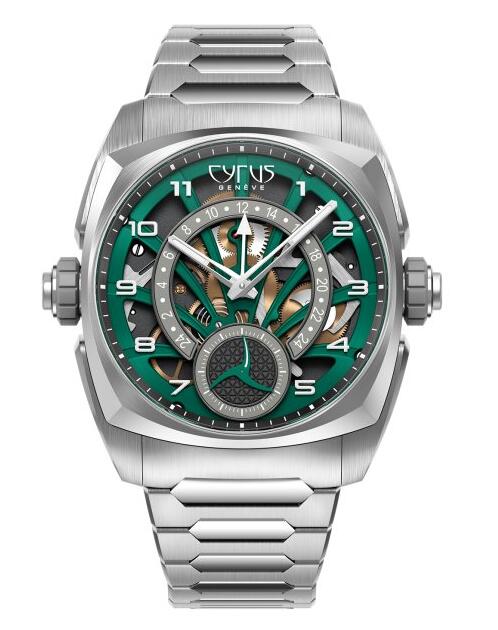 Cyrus Klepcys GMT Palm Green Titanium 539.507.TTM.C Replica Watch